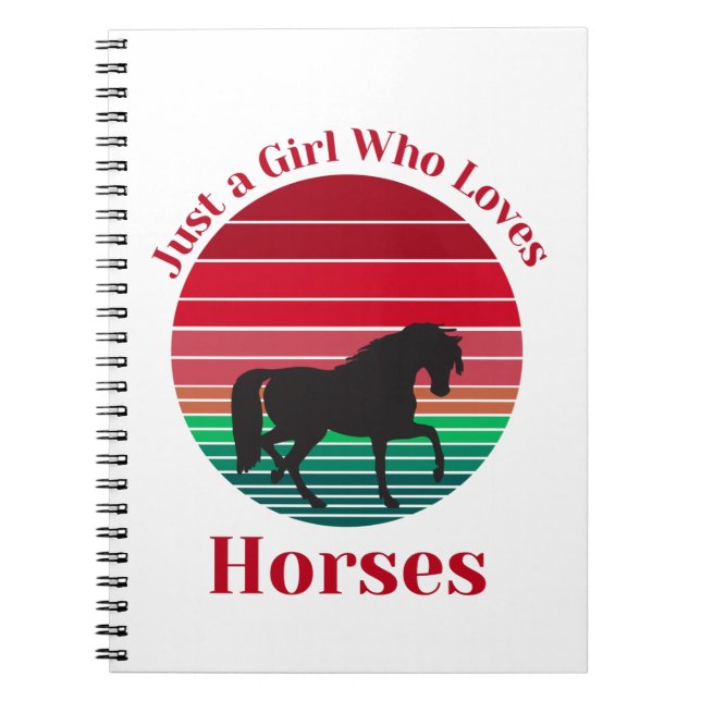 Carnet Juste une fille qui aime les chevaux (Devant)