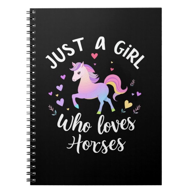 Carnet Juste Une Fille Qui Aime Les Chevaux (Devant)