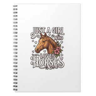 Carnet Juste Une Fille Qui Aime Les Chevaux Design De Che