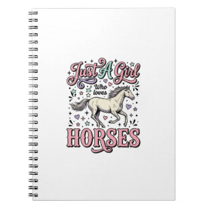 Carnet Juste Une Fille Qui Aime Les Chevaux Design Vector
