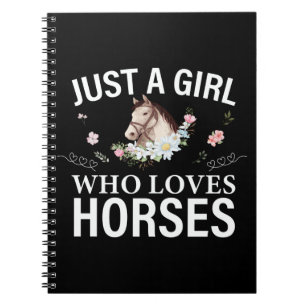 Carnet Juste Une Fille Qui Aime Les Chevaux Floral