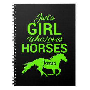 Carnet Juste Une Fille Qui Aime Les Chevaux Personnalisés
