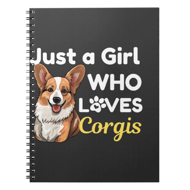 Carnet Juste une fille qui aime les Corgis (Devant)