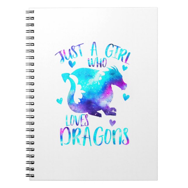 Carnet Juste Une Fille Qui Aime Les Dragons J'Aime Drôle  (Devant)