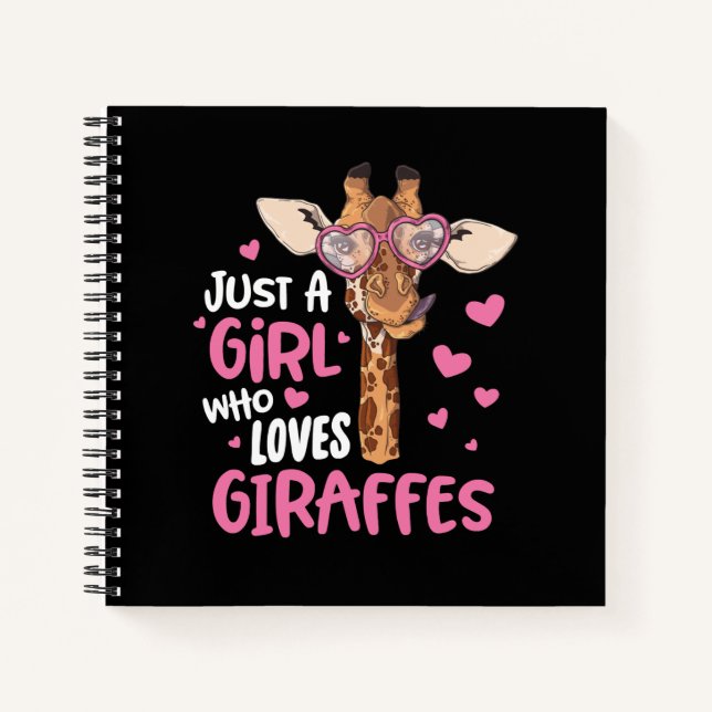 Carnet Juste Une Fille Qui Aime Les Giraffes (Devant)