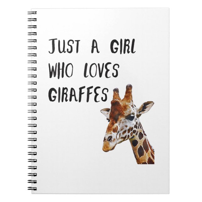 Carnet Juste Une Fille Qui Aime Les Giraffes Mignonne Gir (Devant)
