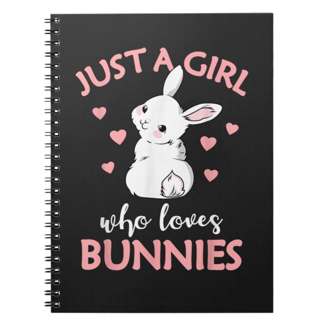 Carnet Juste Une Fille Qui Aime Les Lapins Lapin (Devant)