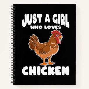 Carnet Juste une fille qui aime les poulets