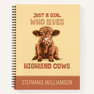 Carnet Juste une fille qui aime les vaches Highland