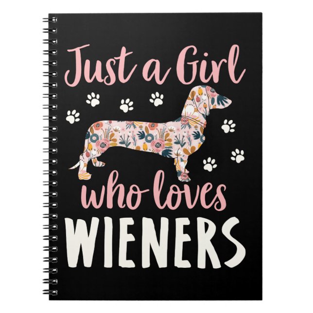 Carnet Juste une fille qui aime les Wieners (Devant)