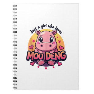 Carnet Juste une fille qui aime moo deng mignon bébé Hipp