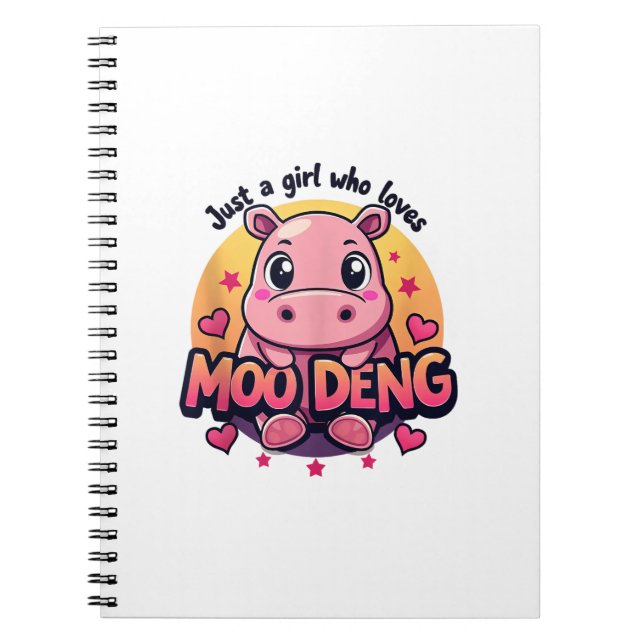 Carnet Juste une fille qui aime moo deng mignon bébé Hipp (Devant)