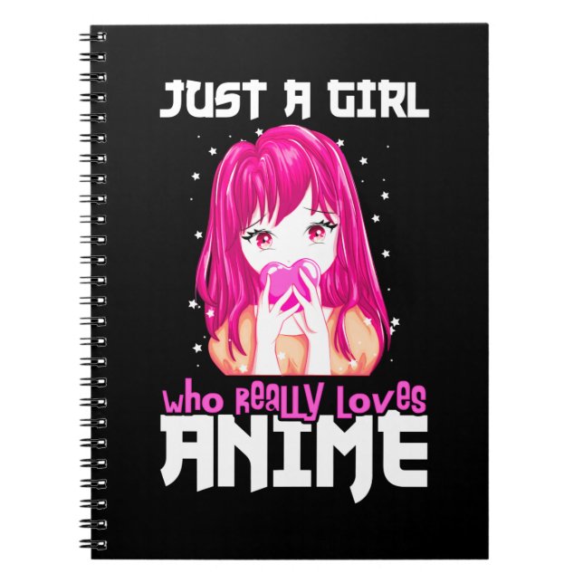 Carnet Juste Une Fille Qui Aime Vraiment Anime (Devant)