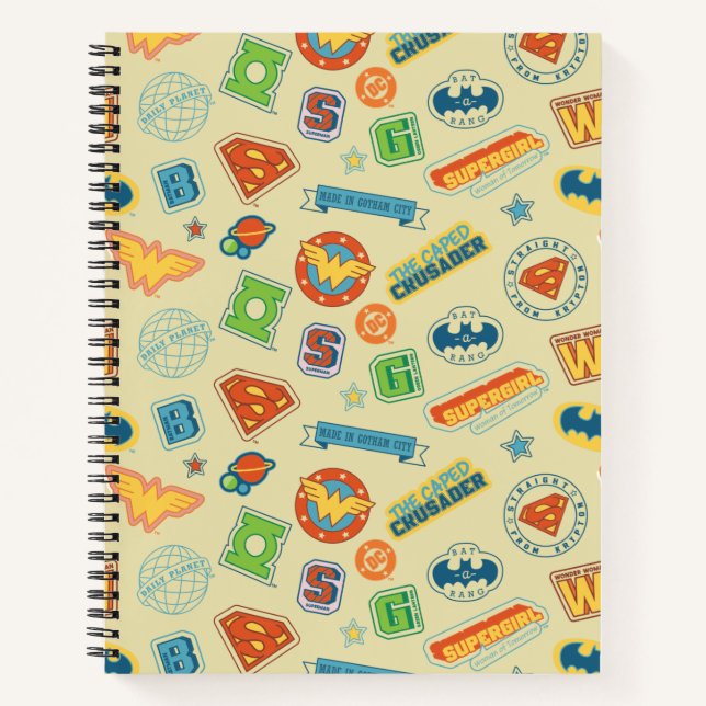 Carnet Justice League Super Hero Badge Pattern (Devant)