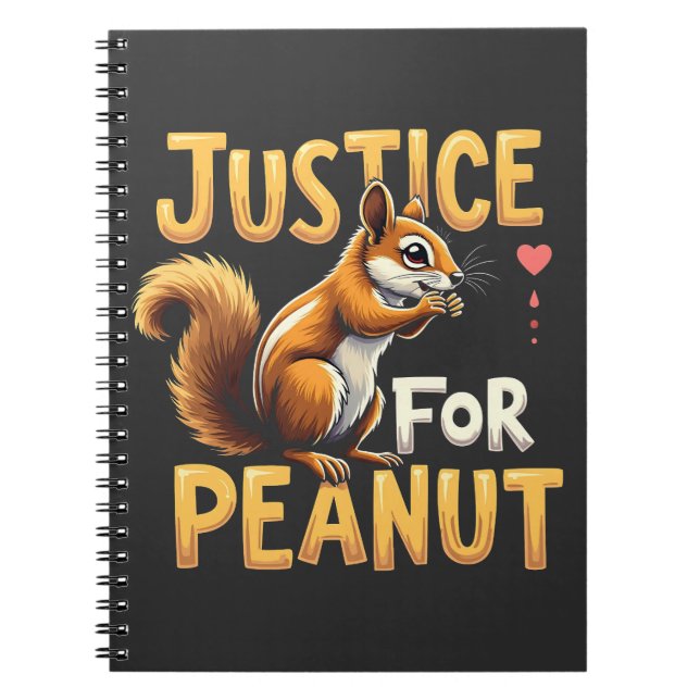 Carnet Justice pour arachide L’écureuil P’nut PNut arachi (Devant)