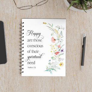 Carnet JW 2026 Année Texte avec fleurs de printemps Matth