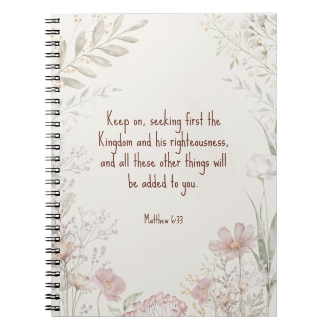 Carnet JW Carnet, Matthieu 6:33 | JW (Devant)