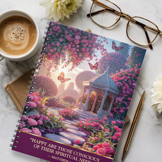 Carnet JW Gifts 2026 Year Text Matthew 5:3 Pink Spiral (Créateur téléchargé)