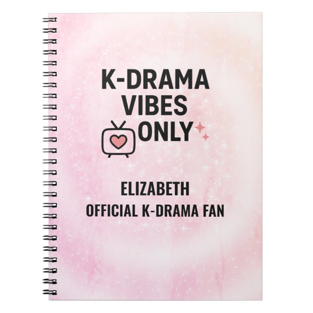 Carnet K-Drama Vibes Only Personalized  (Devant)