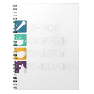 Carnet K-Pop Coffee Ramen K-Drama T-Shirt-SejLY