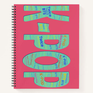 Carnet K-Pop Notebook WordArt Kool K Design