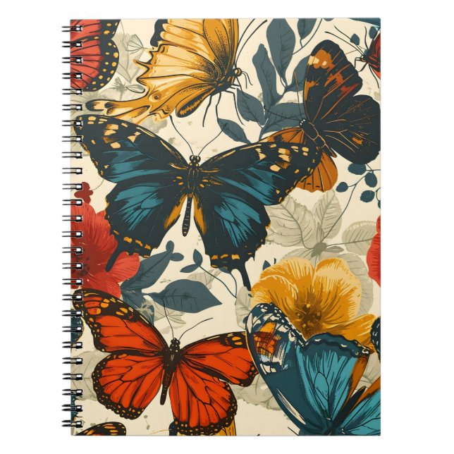 Carnet Kaleidoscope à papillon : Carte postale Vintage (Devant)