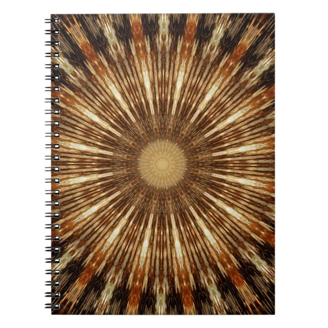 Carnet Kaleidoscope Brown foncé Mandala Art (Devant)
