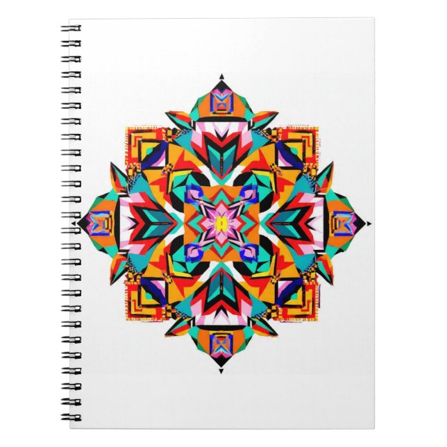 Carnet Kaleidoscope Burst: A Modern Tribal Mandala (Devant)