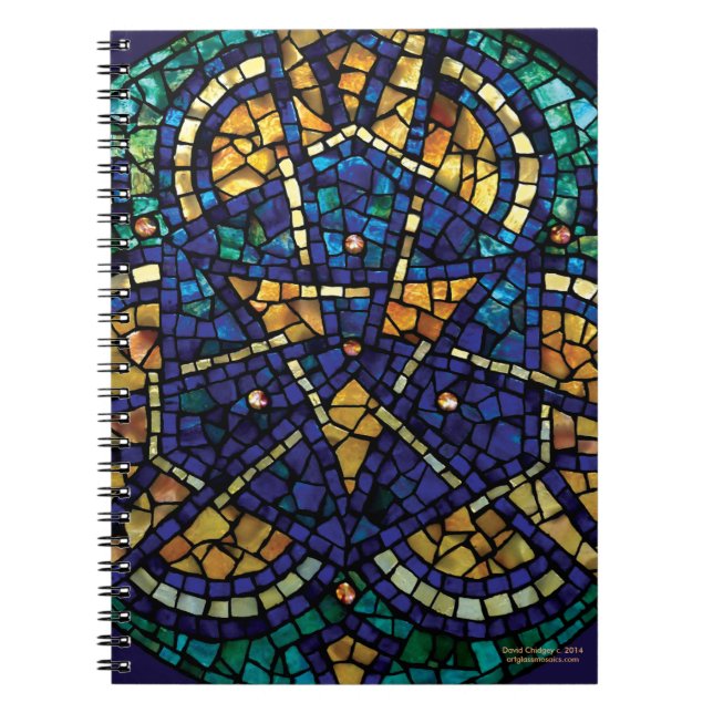 Carnet "kaléidoscope " de mosaïque souillé en (Devant)