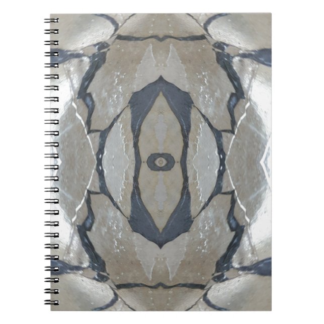 Carnet Kaleidoscope Design Motif clair et gris foncé (Devant)