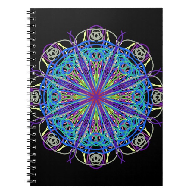 Carnet Kaleidoscope Mandala Art Joyeuses couleurs (Devant)