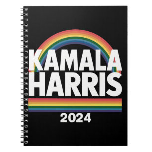 Carnet Kamala Harris 2024 Arc-en-ciel Fierté Gay LGBT Éle
