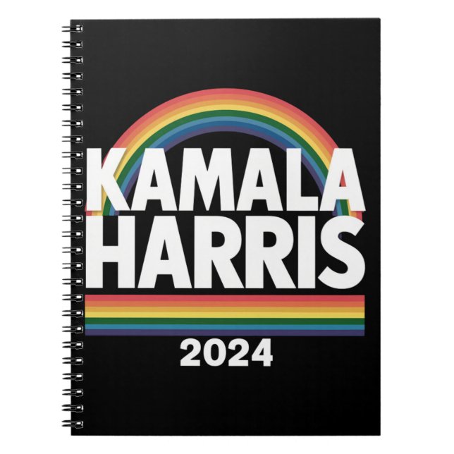 Carnet Kamala Harris 2024 Gay pride arc-en-ciel élection  (Devant)