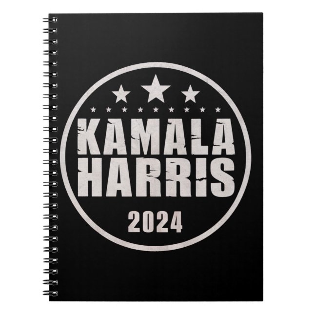 Carnet Kamala Harris 2024 Pour Les Élections Rétro Du Pré (Devant)