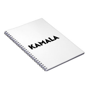 Carnet Kamala typographie moderne minimaliste noir blanc