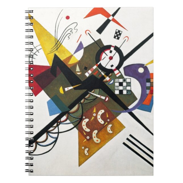 Carnet Kandinsky Sur Blanc Deux Peintures Abstraites (Devant)