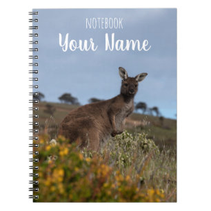 Carnet Kangaroo Australie Fleurs de printemps jaunes Phot