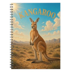 Carnet Kangaroo Rouge Outback Aquarelle GeoSaga