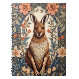 Carnet Kangourou élégant Inspiré de William Morris 
