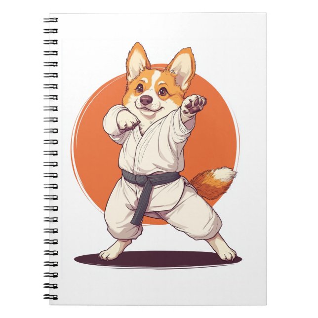 Carnet Karate Corgi � Martial Arts Dog (Devant)