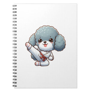 Carnet Karate de caniche coup de pied haut arts martiaux