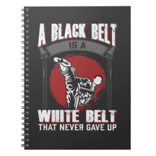 Carnet Karate Taekwondo Black Belt Martial Arts Fighter