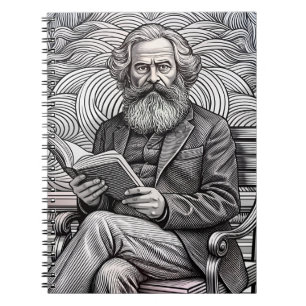 Carnet Karl Marx Citation Design - Soyez le changement !