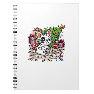 Carnet Kawaii Anime Frenchie Christmas Funny Chien