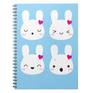 Carnet Kawaii Bunny Émotions
