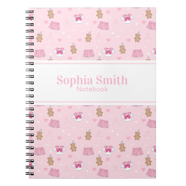 Carnet "Kawaii Campus" Preppy Classic Spiral Notebook (Devant)