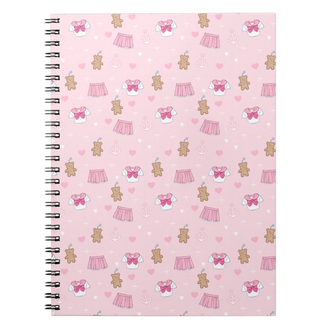 Carnet "Kawaii Campus" Preppy Schoolgirl Plain Notebook (Devant)