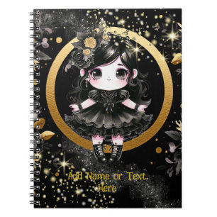 Carnet Kawaii Goth Girls Cute Personnalisé Gothique Chibi
