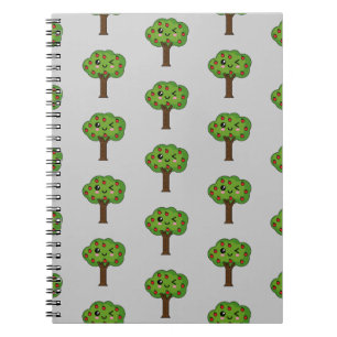 Carnet Kawaii Joyeux Pommier À Voie