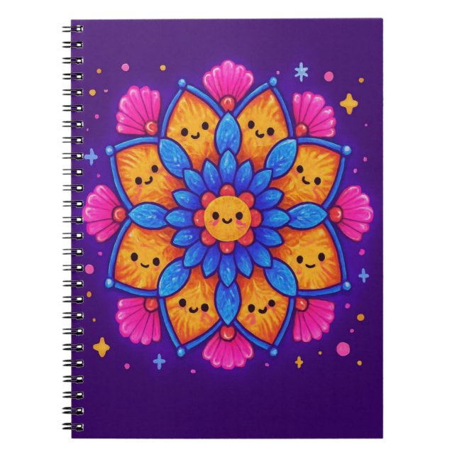 Carnet  “Kawaii Mandala” Cute Kawaii Mandala  (Devant)